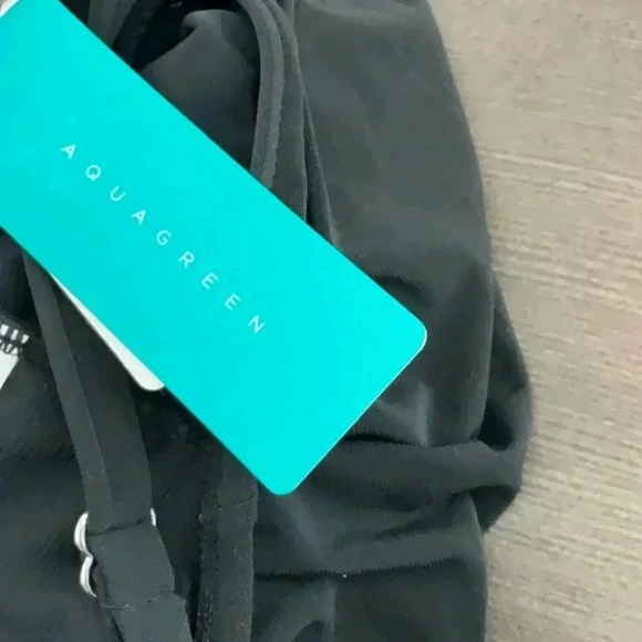 Aqua Green Women's High Neck Swim Dress One Piece Swimsuit UPF 50+ Size 24 - Picture 11 of 16